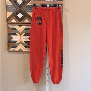 Aviator Nation Austin Logo Sweatpants Joggers Bright Orange XS